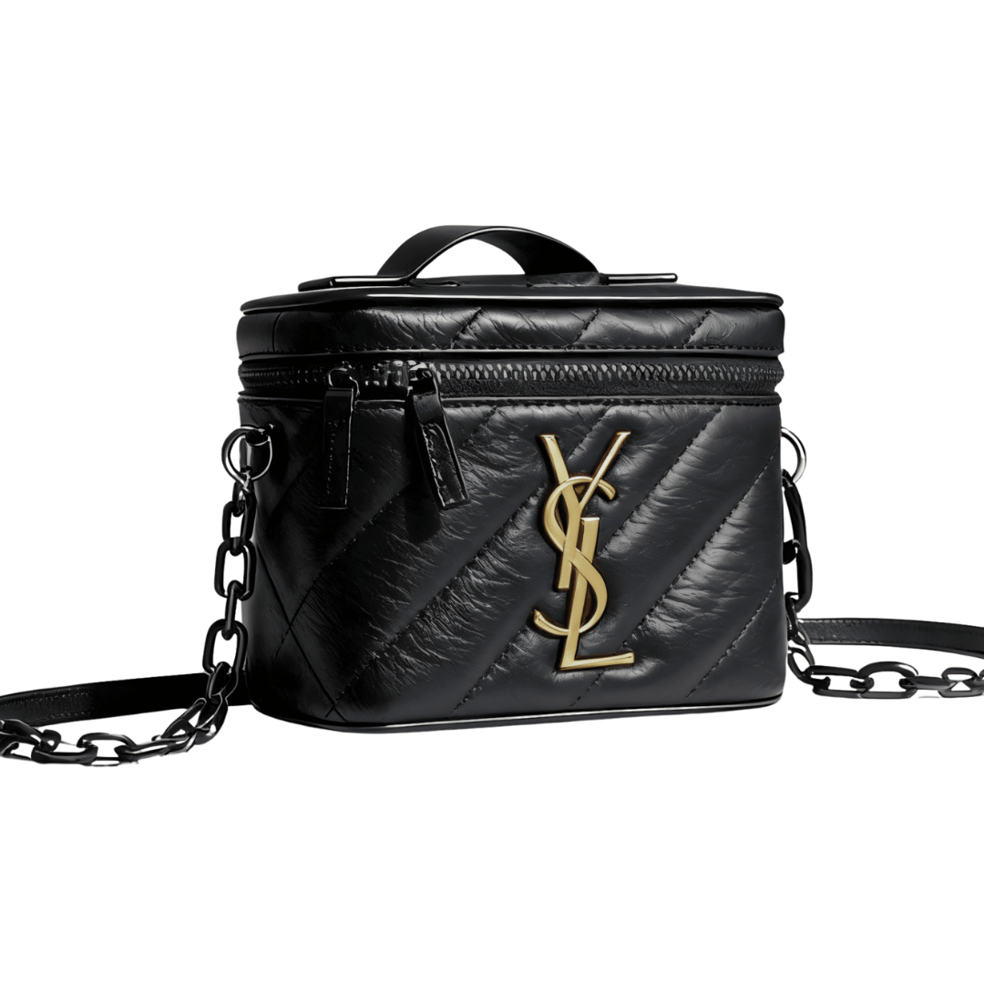 YSL Quilted Bag — Gold Logo