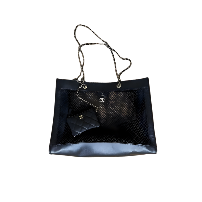 Chanel Mesh Tote Bag with Card Wallet